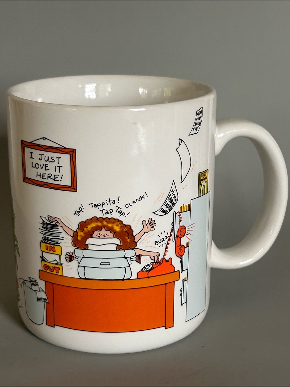 Hallmark Cards 1984 Coffee Mug Office‎ Humor Joke Vintage 80s Corporate